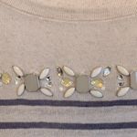 Loft NEW Ann Taylor Sweater Medium Stripes Linen Blend NWT Photo 1