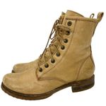 Frye Veronica Combat Boots Lace Up Vintage Pull Up Leather Moto Photo 10