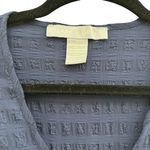 Lark + Grey L navy wrap puff sleeve cottagecore modest elegant midi dress Blue Size L Photo 2