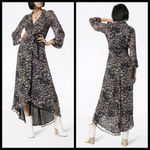 Ganni ππ Asymmetrical Floral Print Georgette Wrap Dress 100% Viscose ~ 34 EU Photo 2
