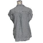 ID:23 Striped Nautical Preppy Blouse Hi Low Beach Boho nautical preppy S Cruise White Photo 3