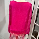 LOLA Italian Pink Silk Fringe Top Photo 1