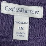 Croft & Barrow 1x plus size Purple Long Sleeve sweater textured knit pullover Photo 1
