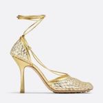 Bottega Veneta Stretch Lace-Up Sandal Metallized mesh and leather sandals Photo 0