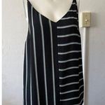 1. State  Sexy Black horizonal vertical blue gold stripe v neck camisole Med Photo 0