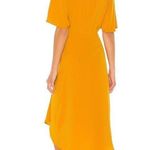 NWOT House of Harlow 1960 x REVOLVE Romina Midi Wrap Dress | S | Golden Mustard Gold Photo 11