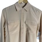 Equipment  Signature Slim Fit Cream Peach Silk Button Up Shirt Size XXS Photo 5