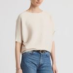 The Reset R label ribbed Short Sleeve Pullover Sz XS cream Photo 2