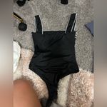 Princess Polly Black Lace Trim Bodysuit Photo 1