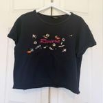Anthropologie NWT Maeve Beach Embroidered Sweatshirt Tee Riviera Swimming Embroidery Small Photo 5