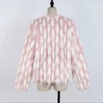 NEW Faux Fur Shabby Pink & White Coat Custom Made Small Photo 3