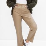 Gap Cheeky Straight High Rise Tan Leather Pants Photo 1