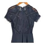 Harlyn Kaci Jumpsuit black size small with lace trim Photo 4