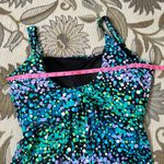 Delta Burke Sarong Front Swimsuit Swim Dress Swimdress Colorful Polkadot 24W New Blue Photo 4