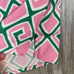 Crown & Ivy green white Pink Tank Top in Size L nylon stretch greek key Photo 9