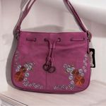 Diane Von Furstenberg  DVF Pink Vibrant Boho Style Silk Assets! Leather Suede NWT Photo 0