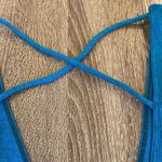 prAna Women Medium Blue Colorblockā Lagos Criss Cross Workout Tank Top Athletic Photo 5