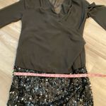 DKNYC Black Formal Long Sleeve Sheer Sequin Party Dress Photo 12