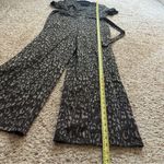 Ivanka Trump  Women's Cheetah-Print Belted Wide-Leg V-Neck Jumpsuit Party Chic Photo 9