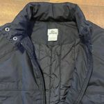 Lacoste Vest Womens 42 Black Puffer Full Zip Logo Windbreaker Photo 5