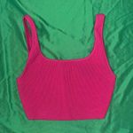 Babaton Aritzia Fuchsia Ribbed Cropped Top size Medium Photo 0
