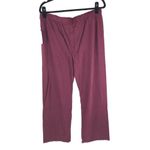 P.J. Salvage Womens Pajama Lounge Pants Faux Button Fly Burgundy L Photo 1