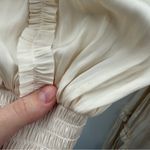 Ulla Johnson Amal Ivory Silky Ruffle Long Sleeve Wrap Top Boho Mini Dress Sz 8 Photo 12