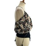 Free People  Floral Blousy Halter Liza Bodysuit Medium Photo 2