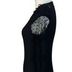 Free People Kiss Kiss Mesh Lace Ruffle Long Sleeve Sheer Layering Top Small Photo 6