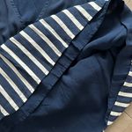 Abercrombie & Fitch Abercrombie Sheer Plunge Navy and White Striped Mini Dress XS Photo 8