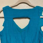 Iz Byer  Teal Sleeveless Ruffle Front Mini Dress | Summer Casual | Size Large Photo 5