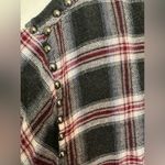 Rails  Blouse Women's Studded Plaid Button Down Rex Charcoal Berry Blush Photo 5