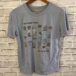 Zoe & Liv Women’s “I have enough plants” light blue short sleeve shirt Medium Photo 0