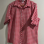 Rebecca Malone  Red and White Checkered Blouse Photo 0