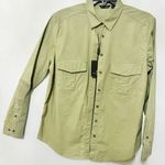 Massimo Dutti Olive green long sleeve button down Photo 0