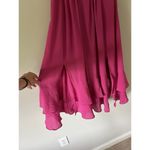 Nanette Lepore  Pink Ruffle Tiered Sleeveless Fairycore Midi Dress Size 4 Photo 2