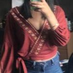 Francesca's  Burnt Orange Top Photo 4