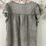 Jane and Delancey  Charcoal Ruffle Sleeve Blouse Photo 5