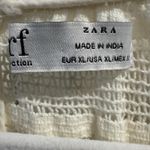 ZARA  TRF COLLECTION Ivory Sheer Crochet Lace Top w/ Tasseled Sleeves Boho Hippie Photo 1