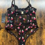 Nasty Gal  Rose Embroidered Underwire Ruffle Lingerie Bodysuit  Photo 13