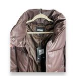 APPARIS Jemma Brown‎ Puffer Coat Size Large Faux Leather NWT Brown Photo 4