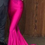 Prom Dress Silky Fushia Color Pink Size 0 Photo 0