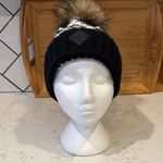 Eddie Bauer  Pacific Ridge Pom Beanie OS black white winter ski cabin Photo 0