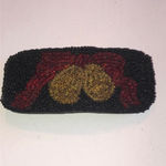 Vintage Black & Red Seed Bead Beaded Boho Bells Hair Clip Photo 1