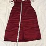 Jason Wu  szXS maroon/burgundy satin halter back zip back slit dress NWT Photo 11