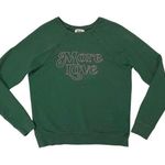 Anthropologie Back When by  More Love Sweatshirt - Green - Small Photo 0