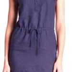 James Perse Standard Womens Linen Dress Sleeveless Button Front Blue Size Small Photo 0
