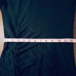 ZARA  Women's Black Mock Neck Long Sleeve Ruched Slit‎ Midi Dress Size S Photo 6