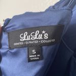 Lulu’s Picture of Perfection Spaghetti Strap Navy Blue Lace Dress Size Small Photo 2