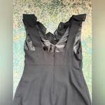 Vintage John Roberts little black dress with ruffle collar, size 10 Photo 6